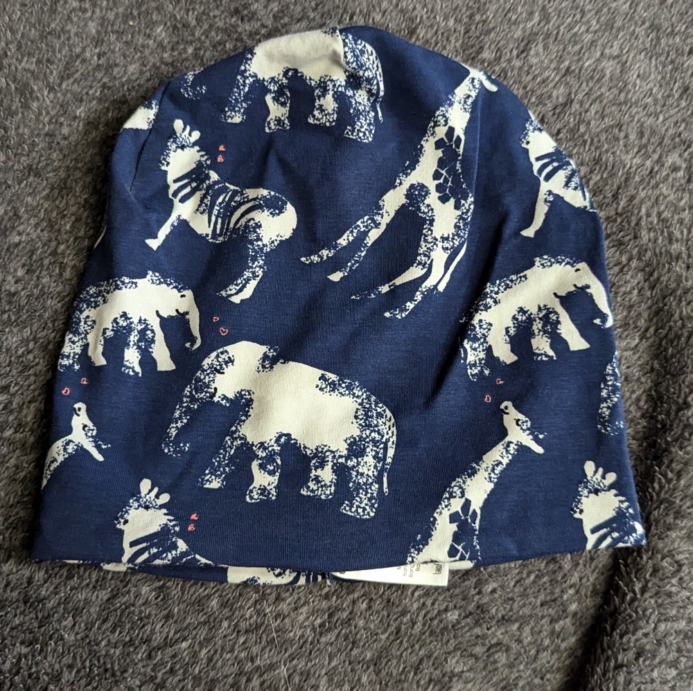 Accessories lindex animals print hat size 2 to 4 years Blue And White